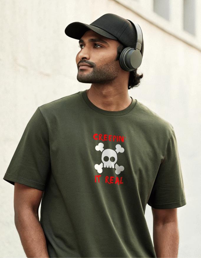 Heavy Drip Oversized Printed T shirts for Men | Chhaap