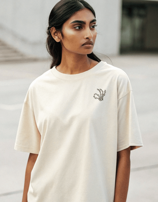 Women Heavy Drip Oversized T-Shirt "Everything Is Okay"