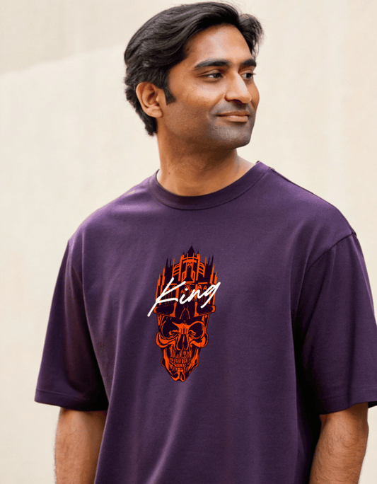 Men Heavy Drip Oversized T-Shirt "Crowned King"