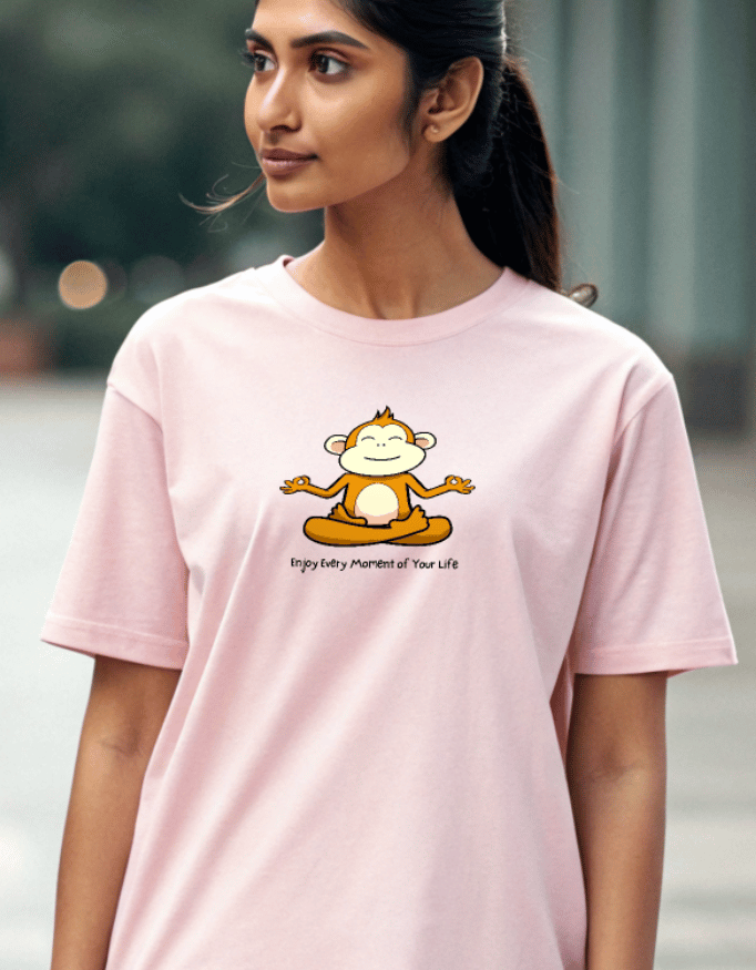 Women Lite Oversized T-Shirt "Enjoy  Every Moment of Your Life"