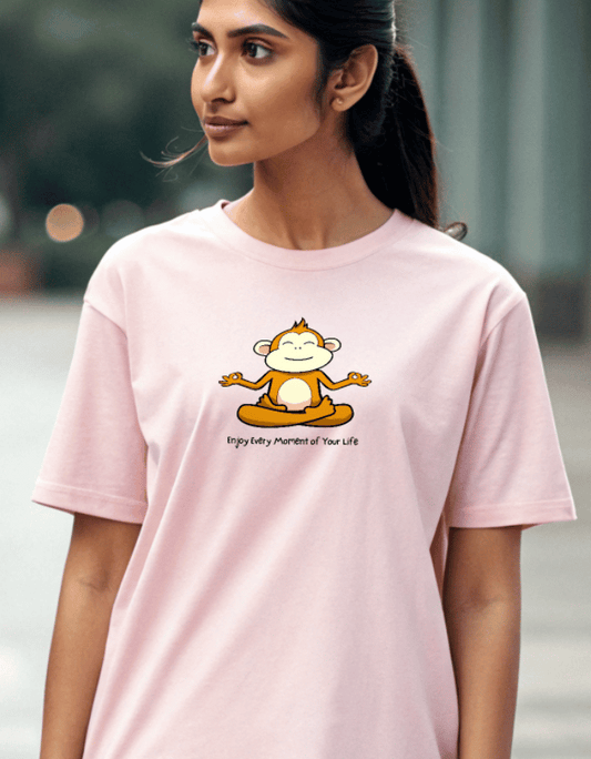 Women Lite Oversized T-Shirt "Enjoy  Every Moment of Your Life"