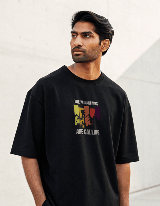 Men Lite Oversized T-Shirt "The Mountains are Calling"