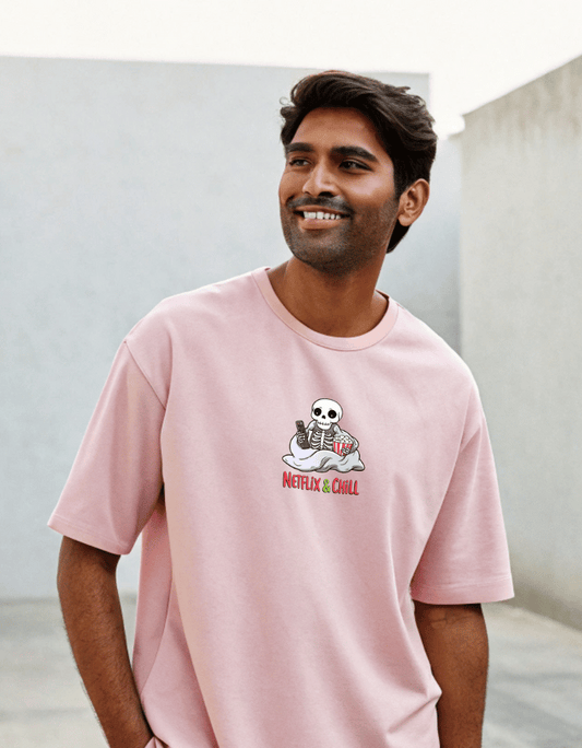 Men Lite Oversized T-Shirt "Netflix and Chill"