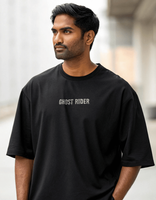 Men Heavy Drip Oversized T-Shirt "Ghost Rider"