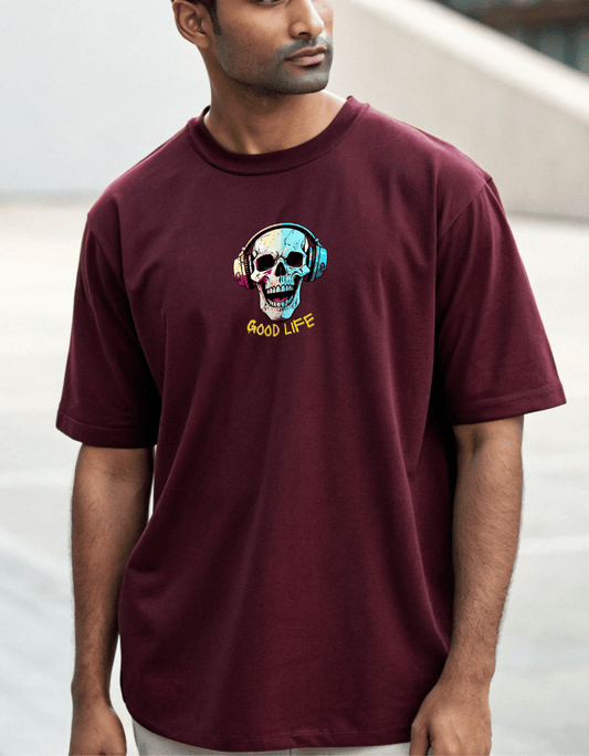 Men Heavy Drip Oversized T-Shirt "Good Life"